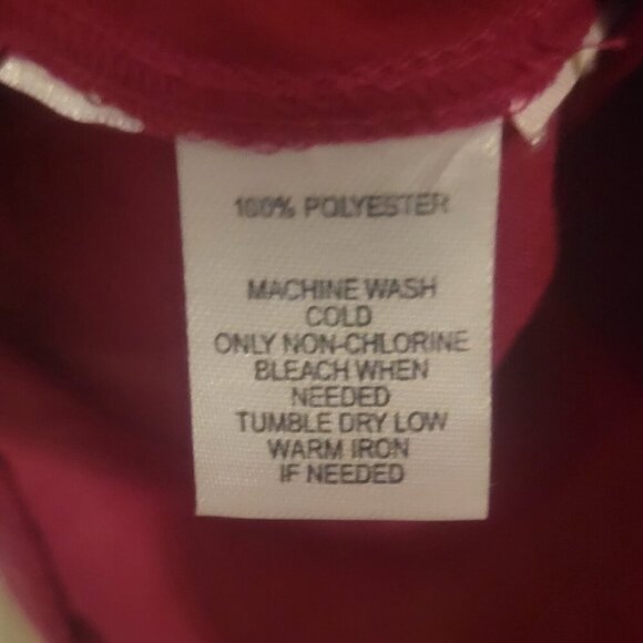 LOFT Fuchsia Satin Sleeveless Ruffles Blouse - Size L - Picture 3 of 6